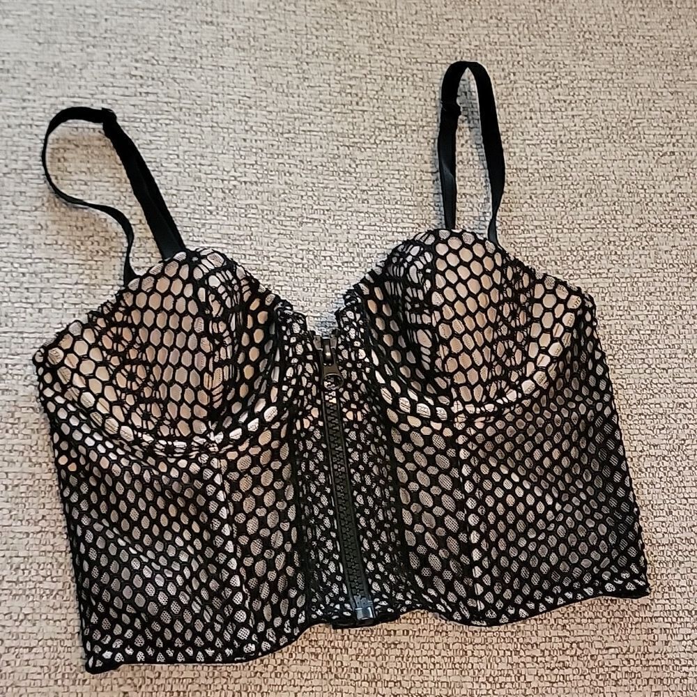 Victoria's Secret longline zip up corset bra